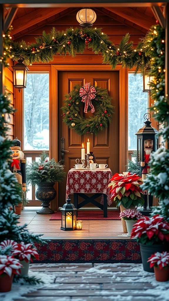 themed festive porch display