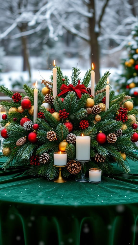 themed holiday table centerpieces