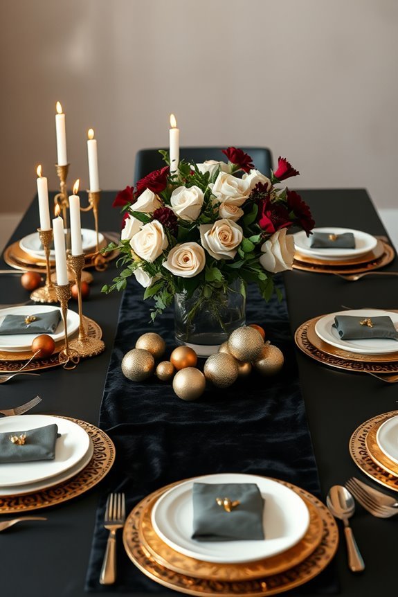 themed holiday table decorations