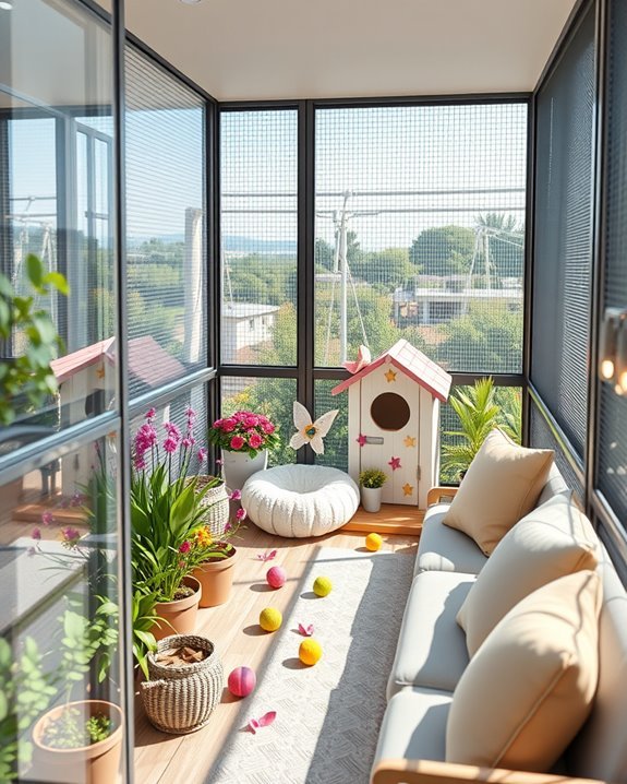 themed outdoor cat balconies