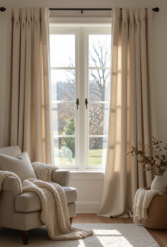 thick thermal curtains block drafts