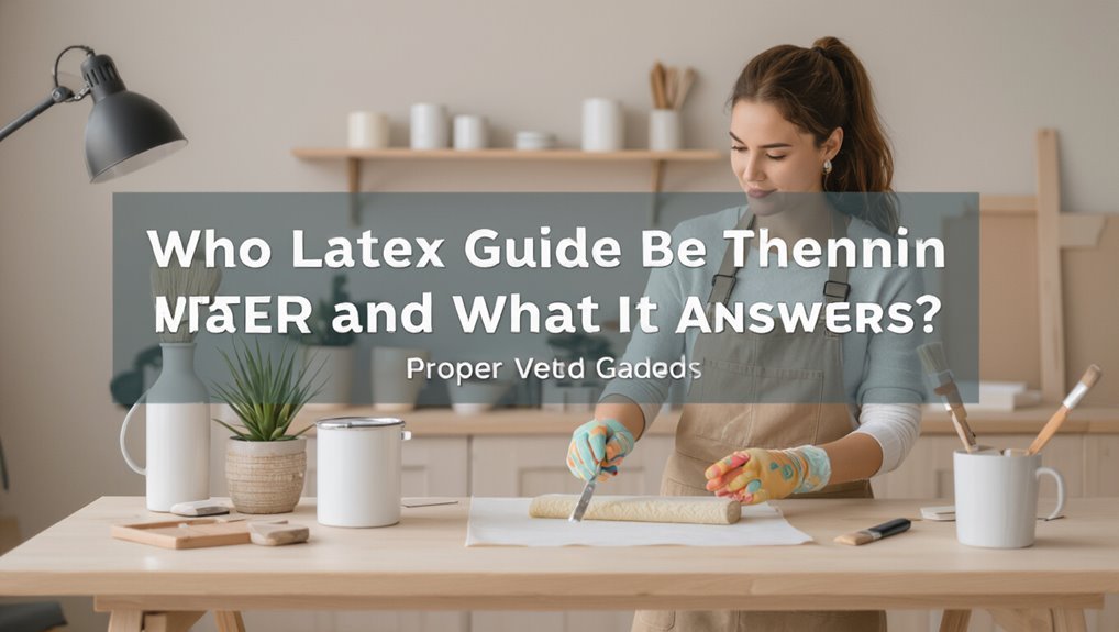 thinning latex paint guide