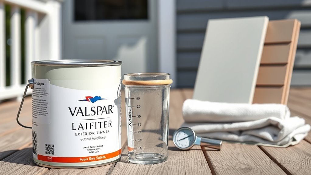 thinning valspar exterior paint