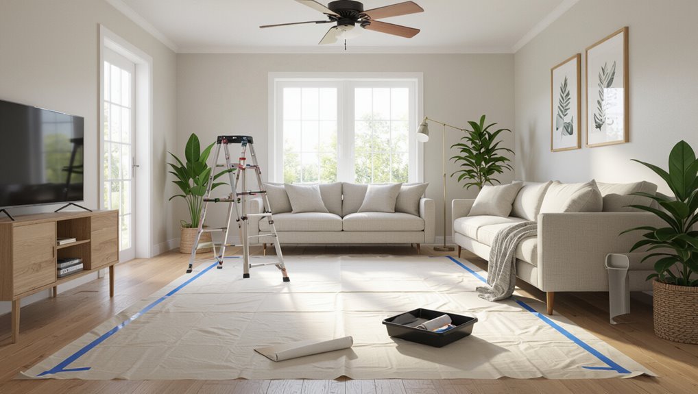 thorough floor protection setup