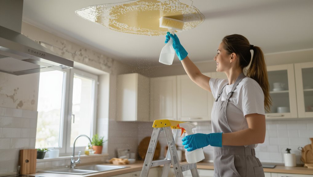 thorough kitchen ceiling degreasing