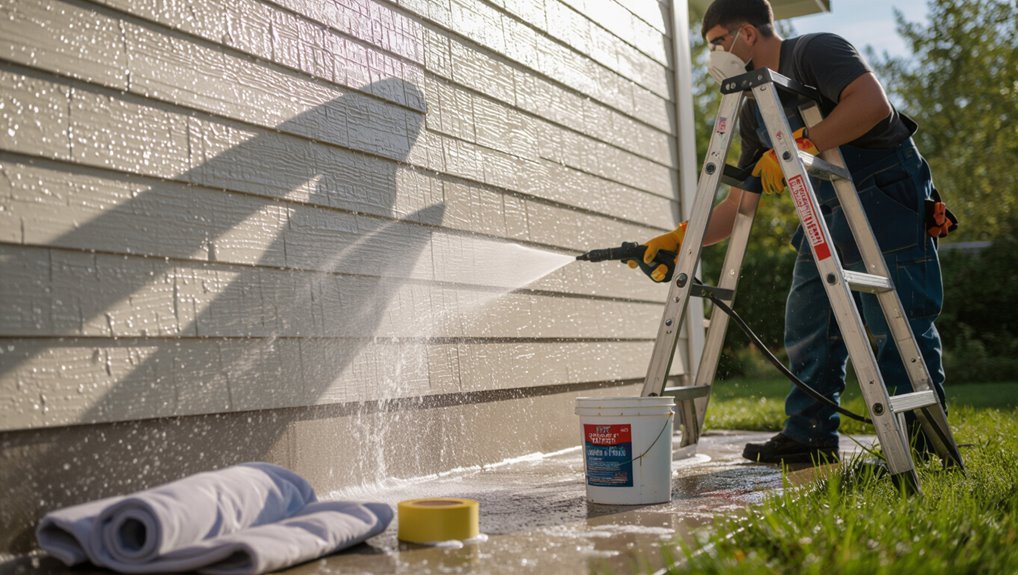 thoroughly prepare exterior surfaces