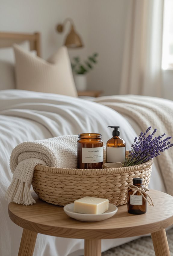 thoughtful curated guest welcome basket