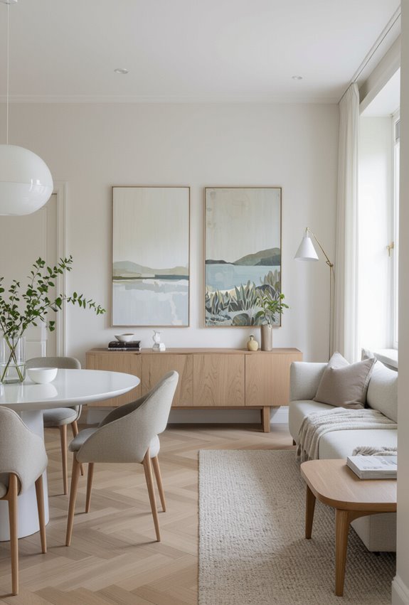 three paintings define zones