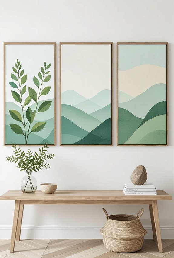 three paintings unified theme