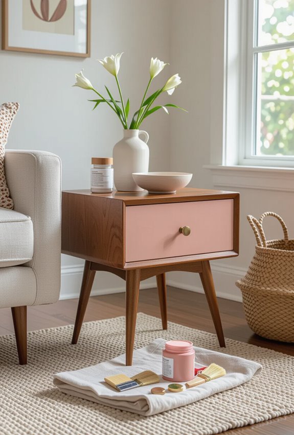 thrifted furniture refreshed with paint