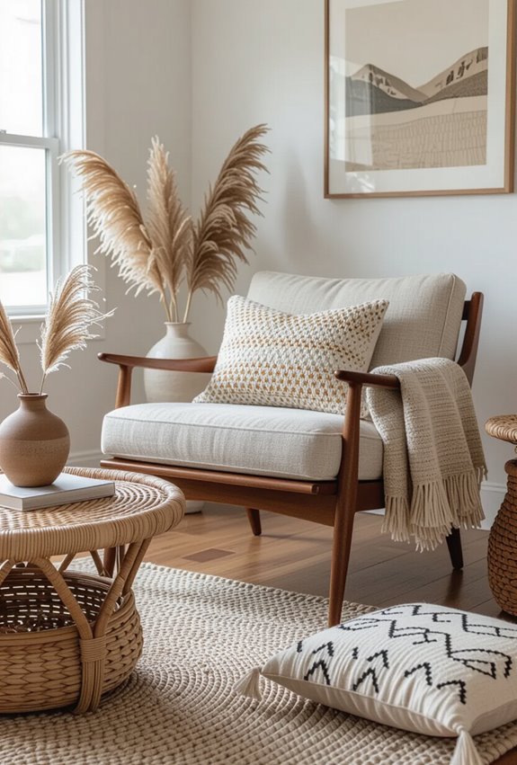 thrifted midcentury boho decor