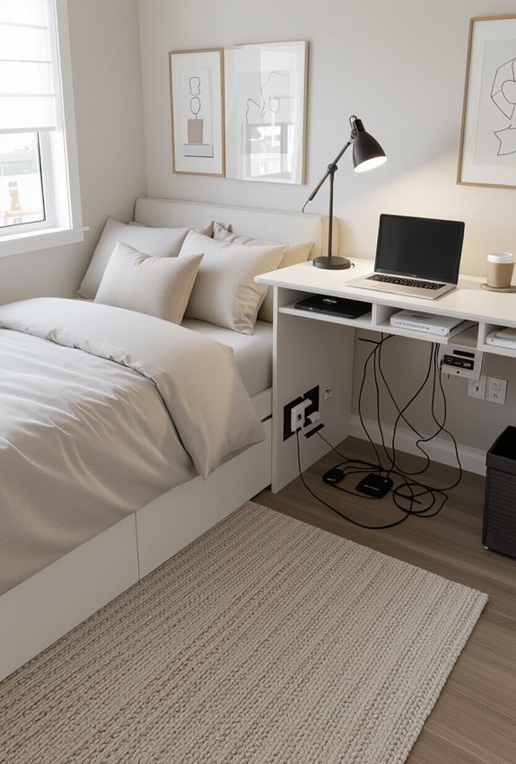 tidy cables accessible power strips