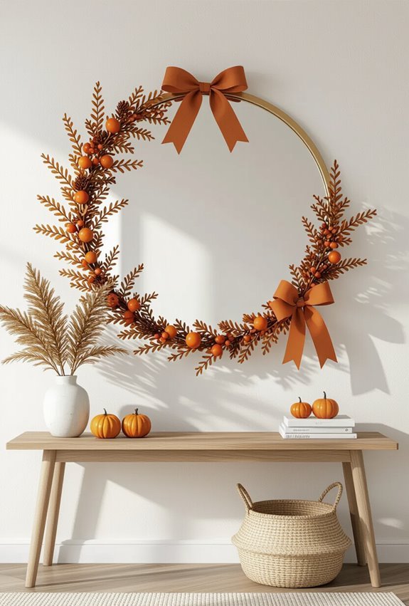 tie seasonal ribbons for mirrors