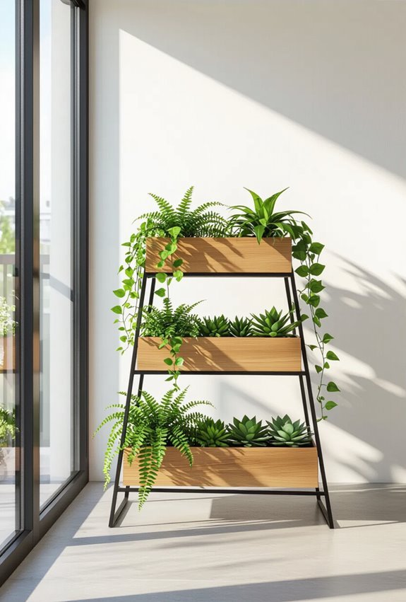 tiered cascading balcony greenery