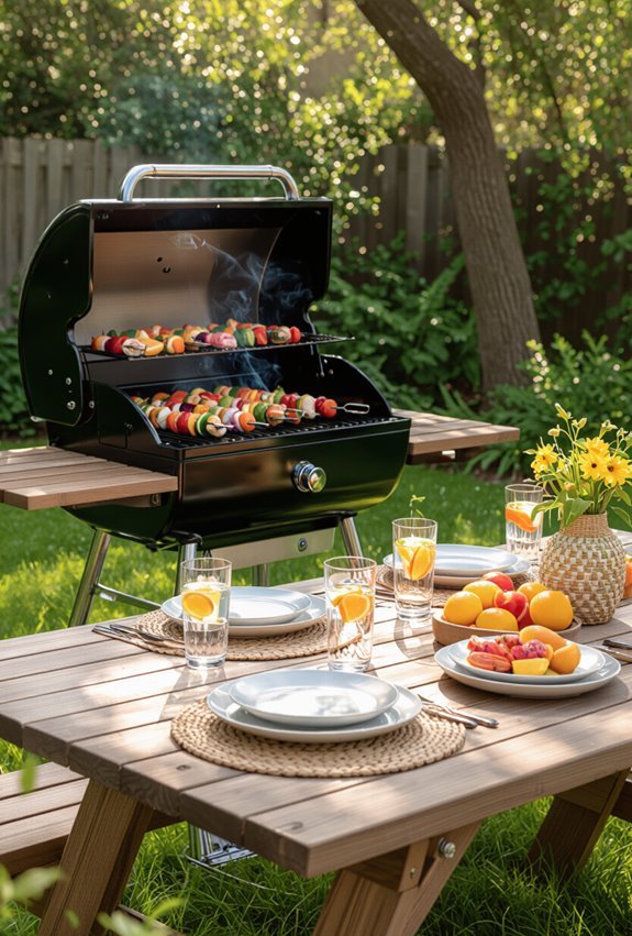 tiki retro themed bbq