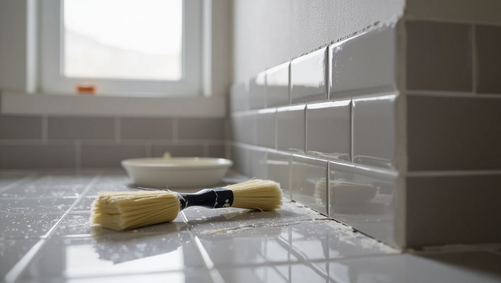 tile over painted walls