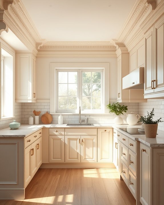 timeless beige crown molding
