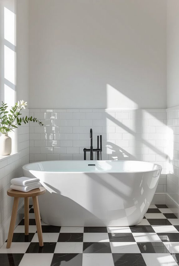 timeless black and white checkerboard