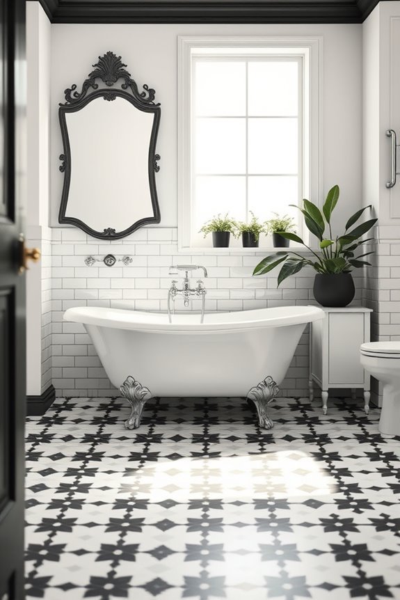 timeless black and white tiles