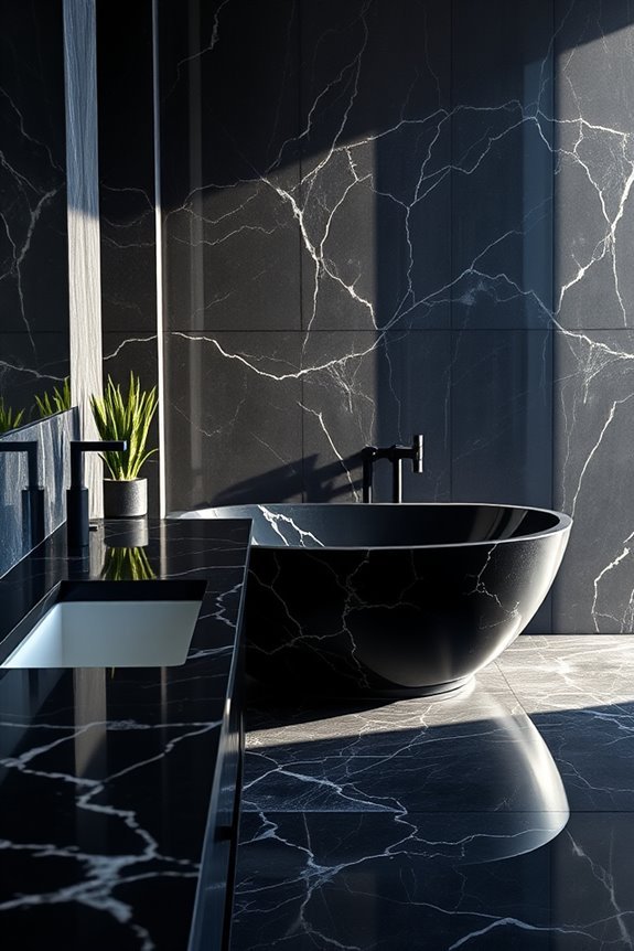 timeless black granite elegance