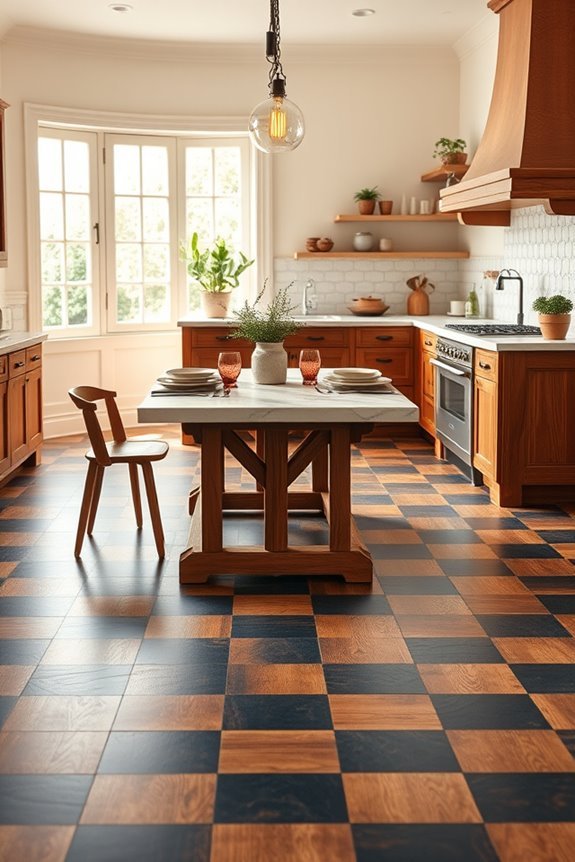 timeless blue brown flooring elegance