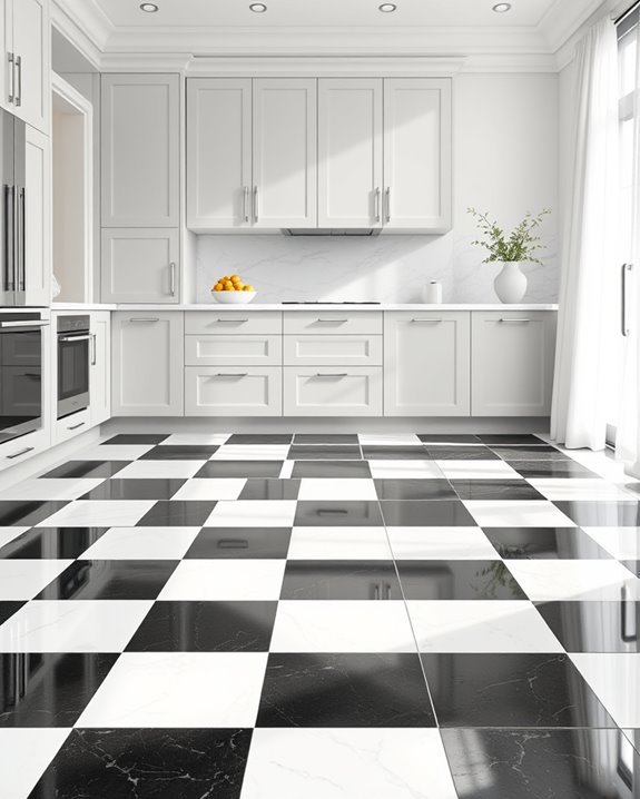 timeless checkerboard kitchen designs