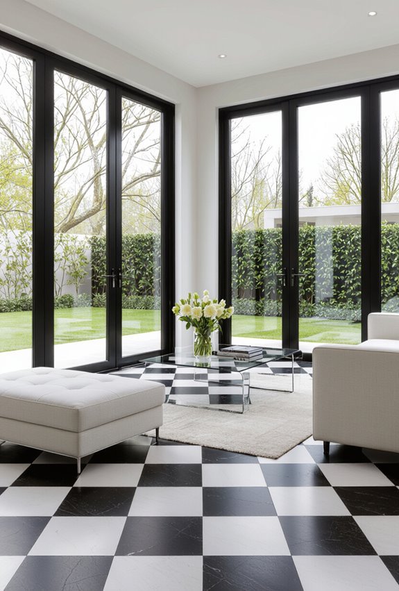 timeless checkerboard tile makeover