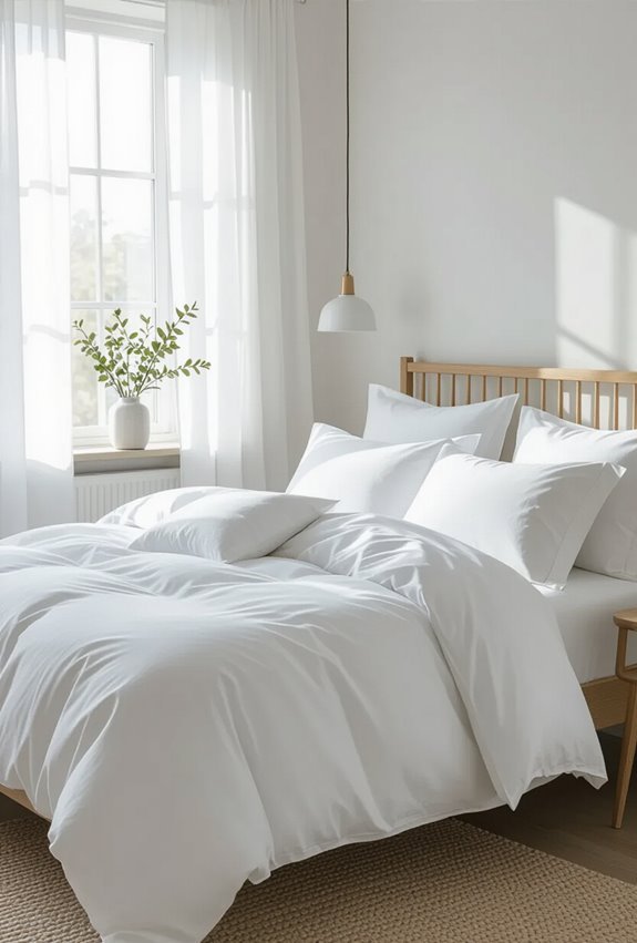 timeless crisp white bedding