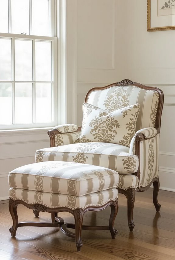 timeless damask and stripes