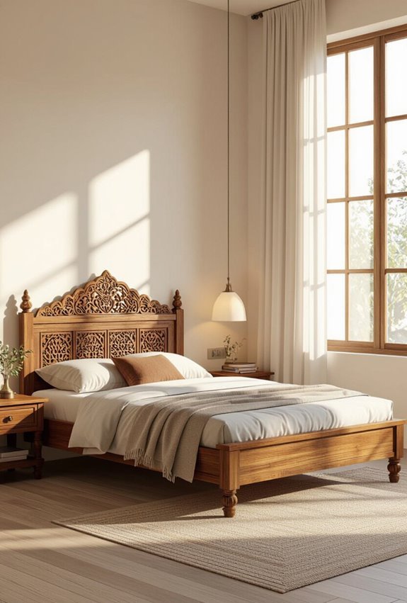 timeless handcrafted teak bedroom elegance