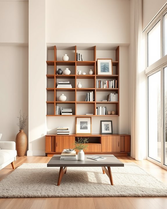 timeless mid century modern shelving