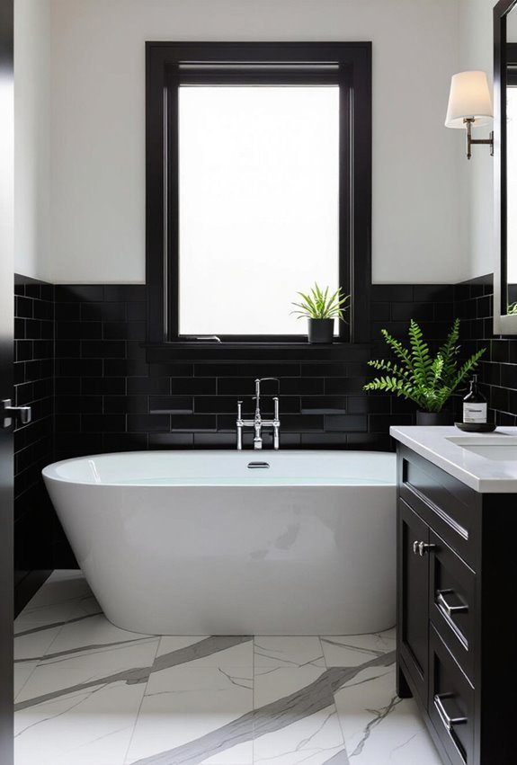 timeless monochrome bathroom elegance
