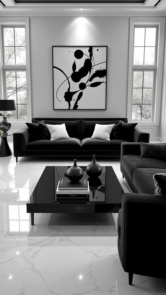 timeless monochrome living elegance