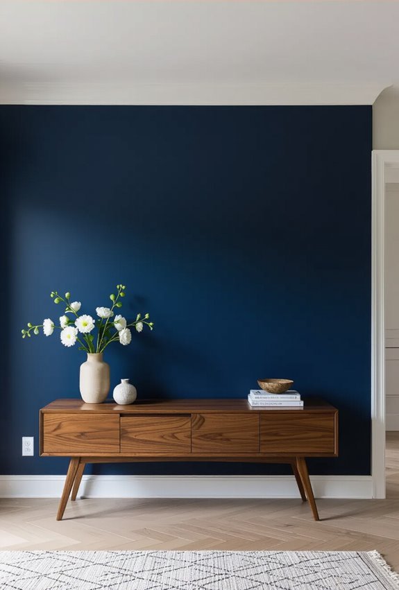 timeless navy blue accent