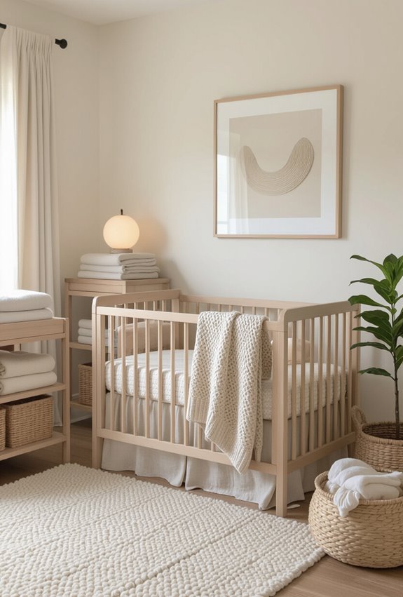 timeless neutral boho nursery