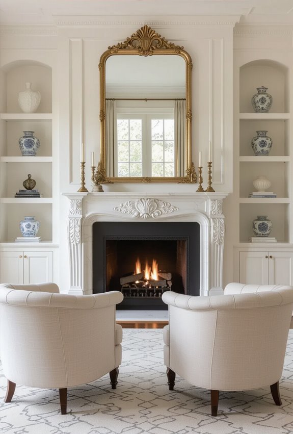 timeless restored mantel and hearth