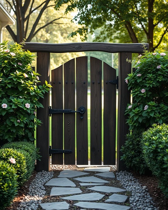 timeless rustic wooden gates