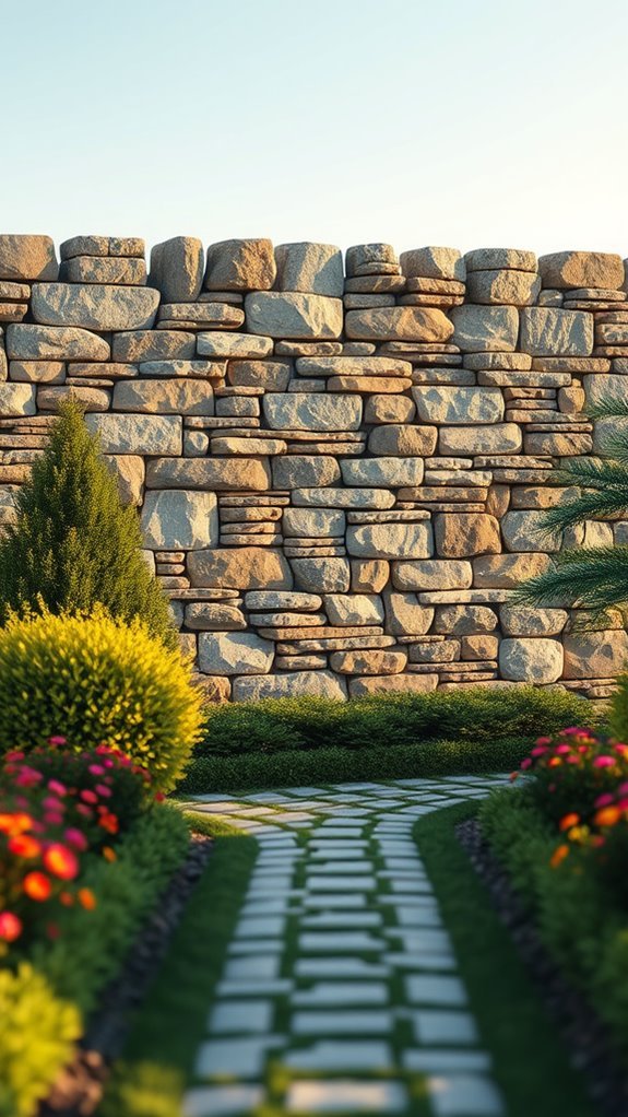 timeless stone wall beauty