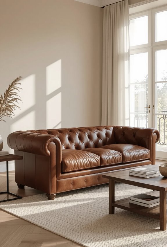 timeless tufted vintage saddle