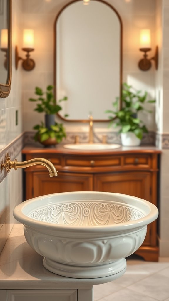 timeless vintage style bathroom sinks