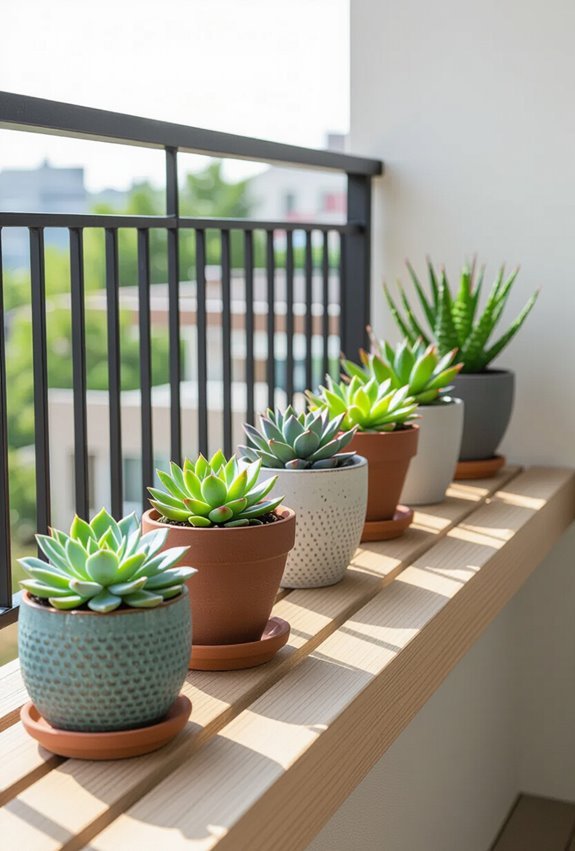 tiny succulents for balconies