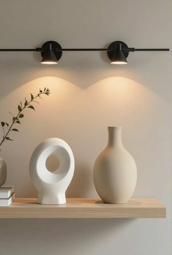 top mounted directional sculpture lighting