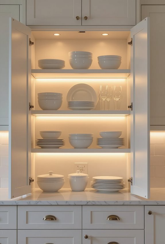 touch activated in cabinet lighting