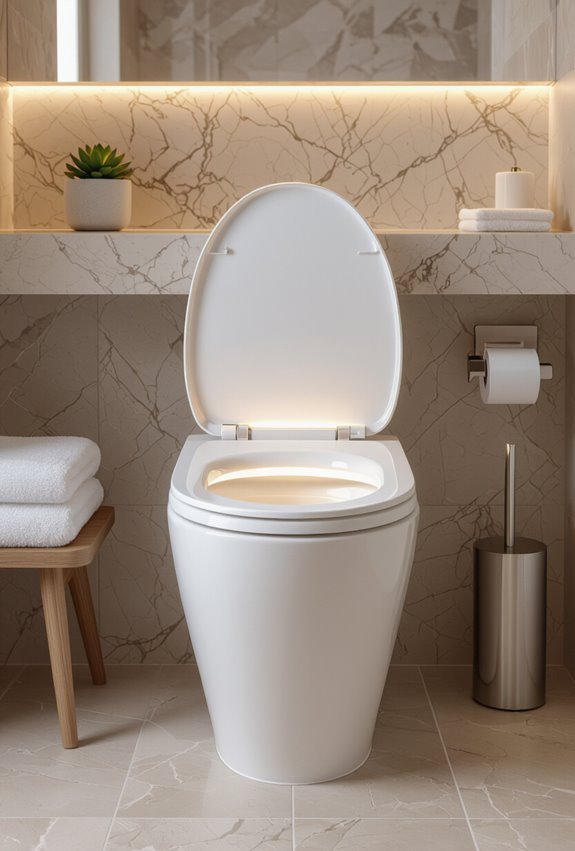touchless smart toilet lid