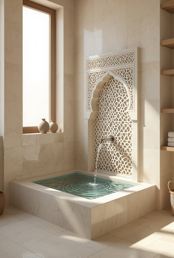 traditional arabic fountain centerpiece