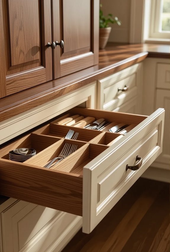 traditional cabinets with dividers