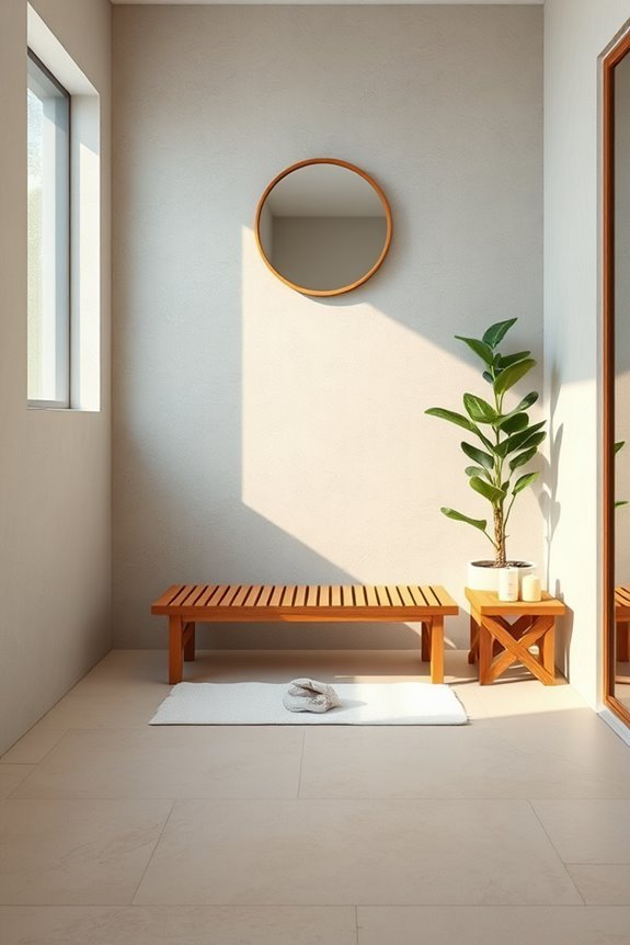 tranquil bathroom meditation space