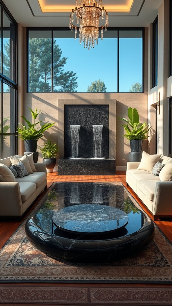 tranquil indoor water features