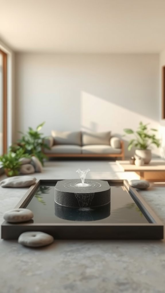 tranquil indoor water features
