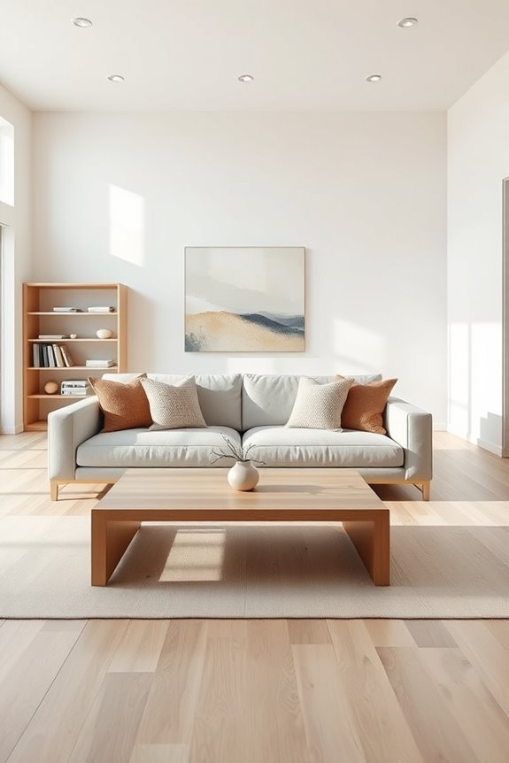 tranquil minimalist living space